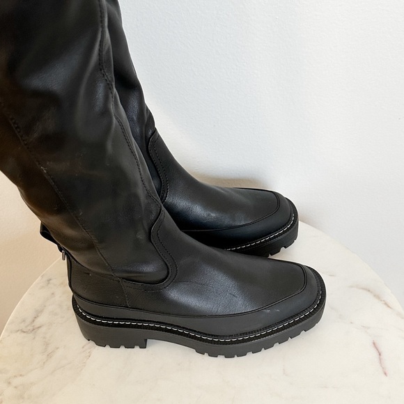 NEW Sam Edelman Lerue Lug Sole Faux Leather High Shaft Boot Size 6 - Picture 12 of 13